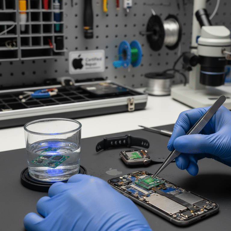 Apple Watch & Smartphone Molhado: Reparo Dano Líquido Niterói