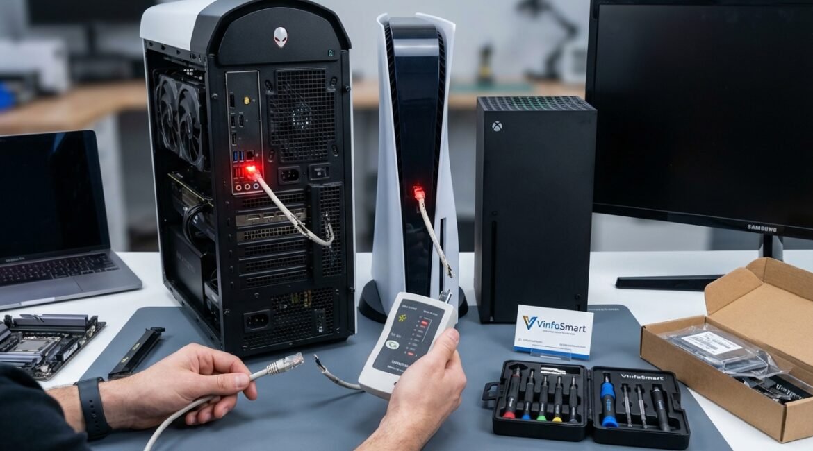 Ethernet Falhando? Reparo Profissional para PC e Console em Niterói image