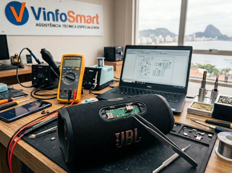 JBL: Reparo da Porta de Carga USB-C/Micro-USB em Niterói