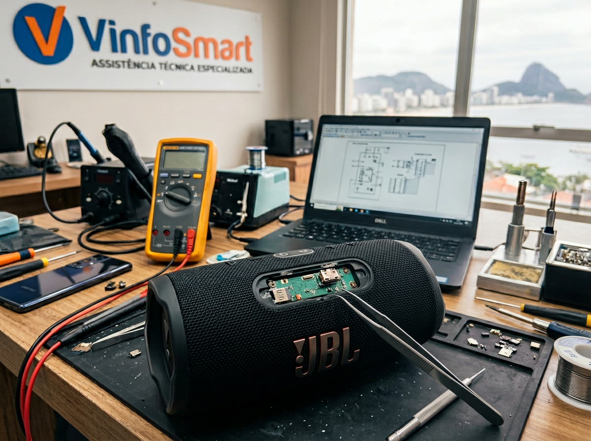 JBL: Reparo da Porta de Carga USB-C/Micro-USB em Niterói