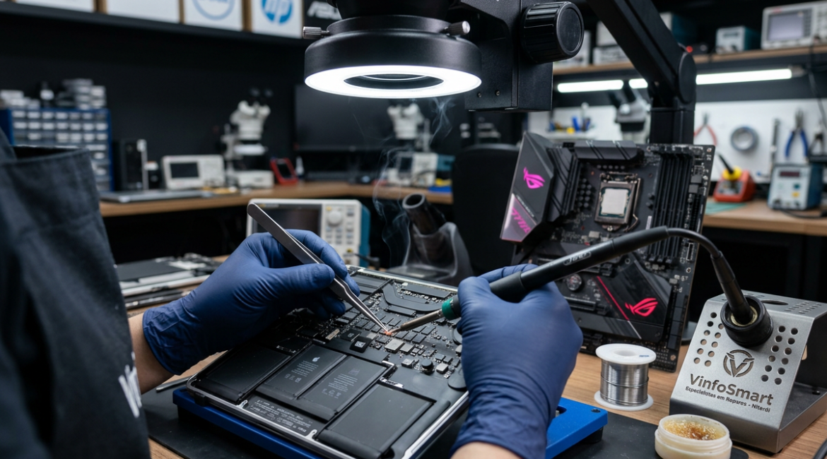 Micro-Soldagem em Niterói: Reparo Expert Apple e Gamer image