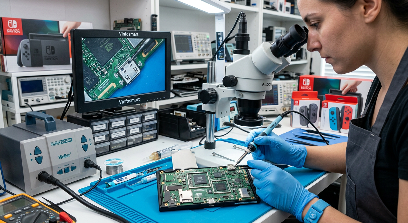 Nintendo Switch: Porta USB-C Danificada? Reparo Expert em Niterói!