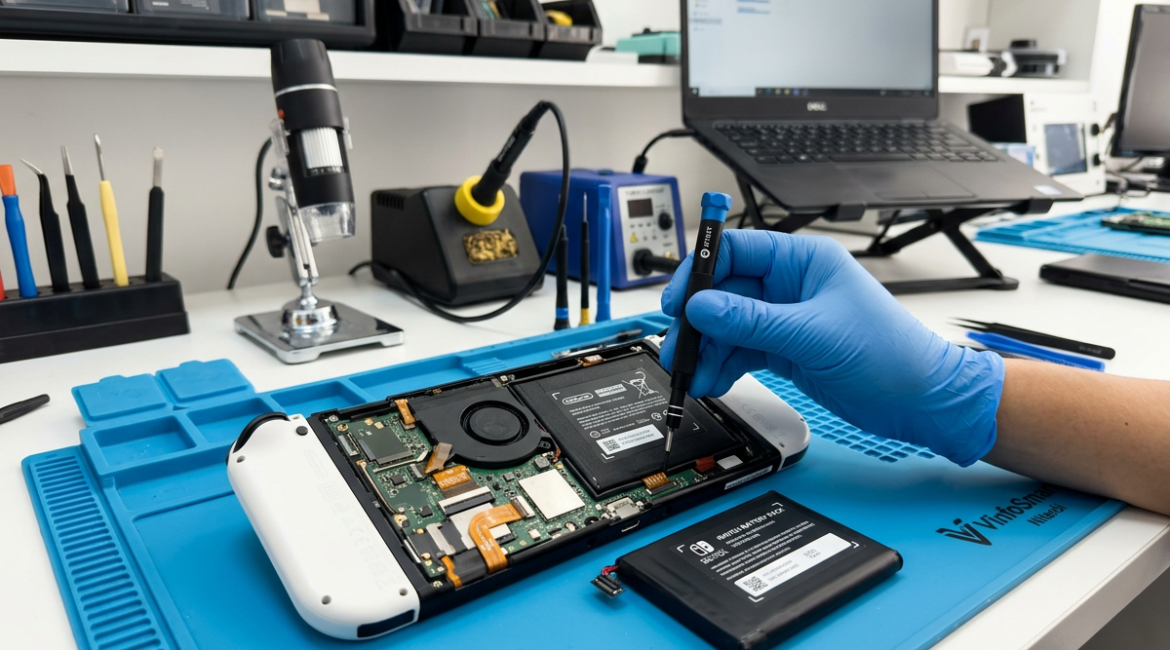 Nintendo Switch com Bateria Fraca? Reparo Profissional VinfoSmart image