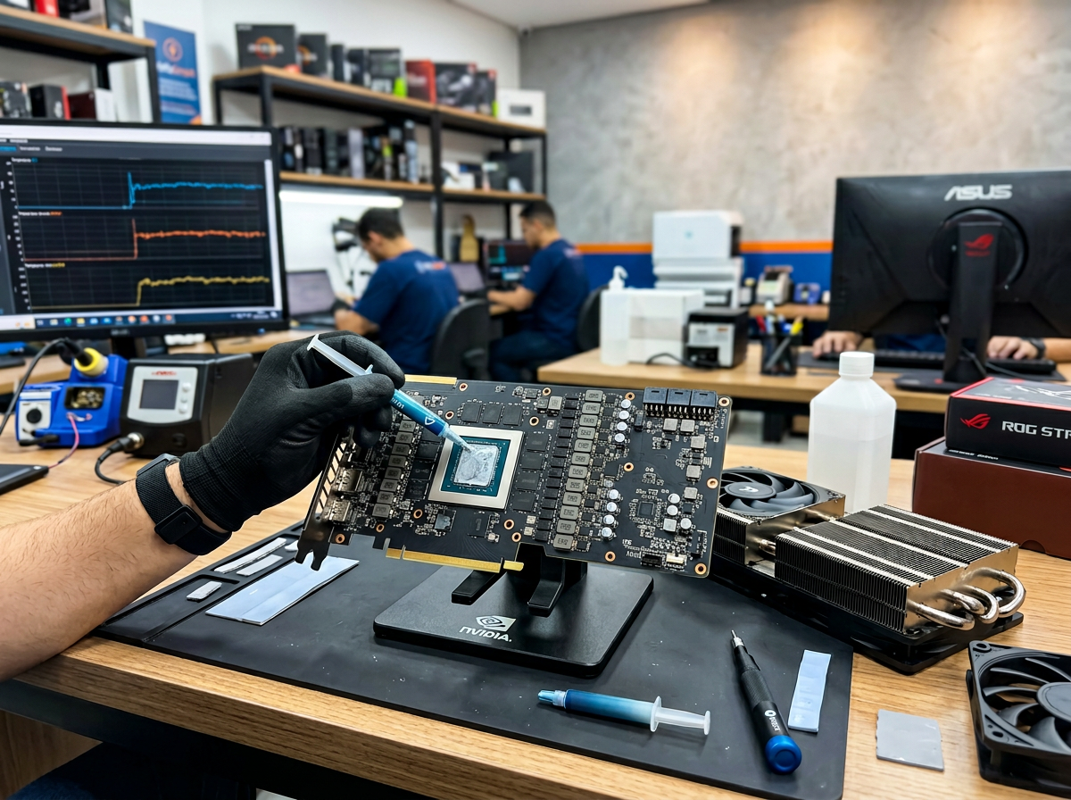 RTX 50: Otimização e Reparo Térmico Gamer em Niterói