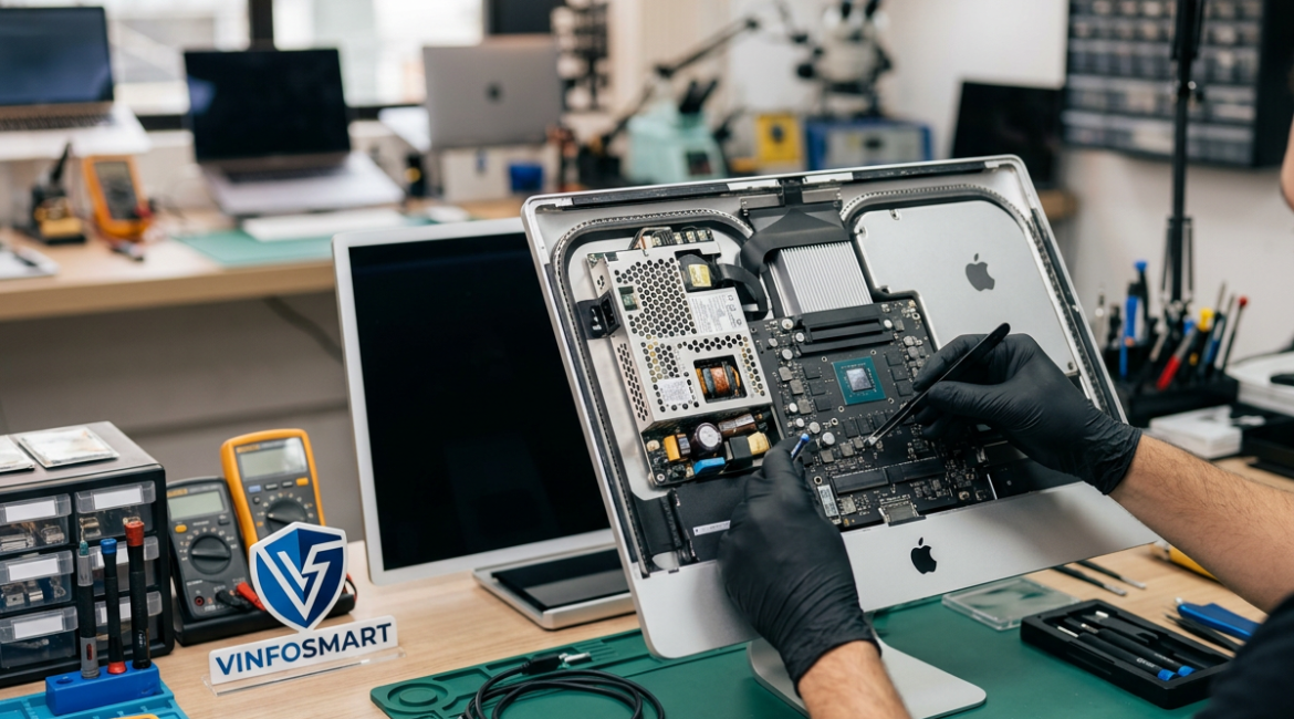 iMac Não Liga Pós Queda de Luz? Reparo Fonte Expert Niterói! image