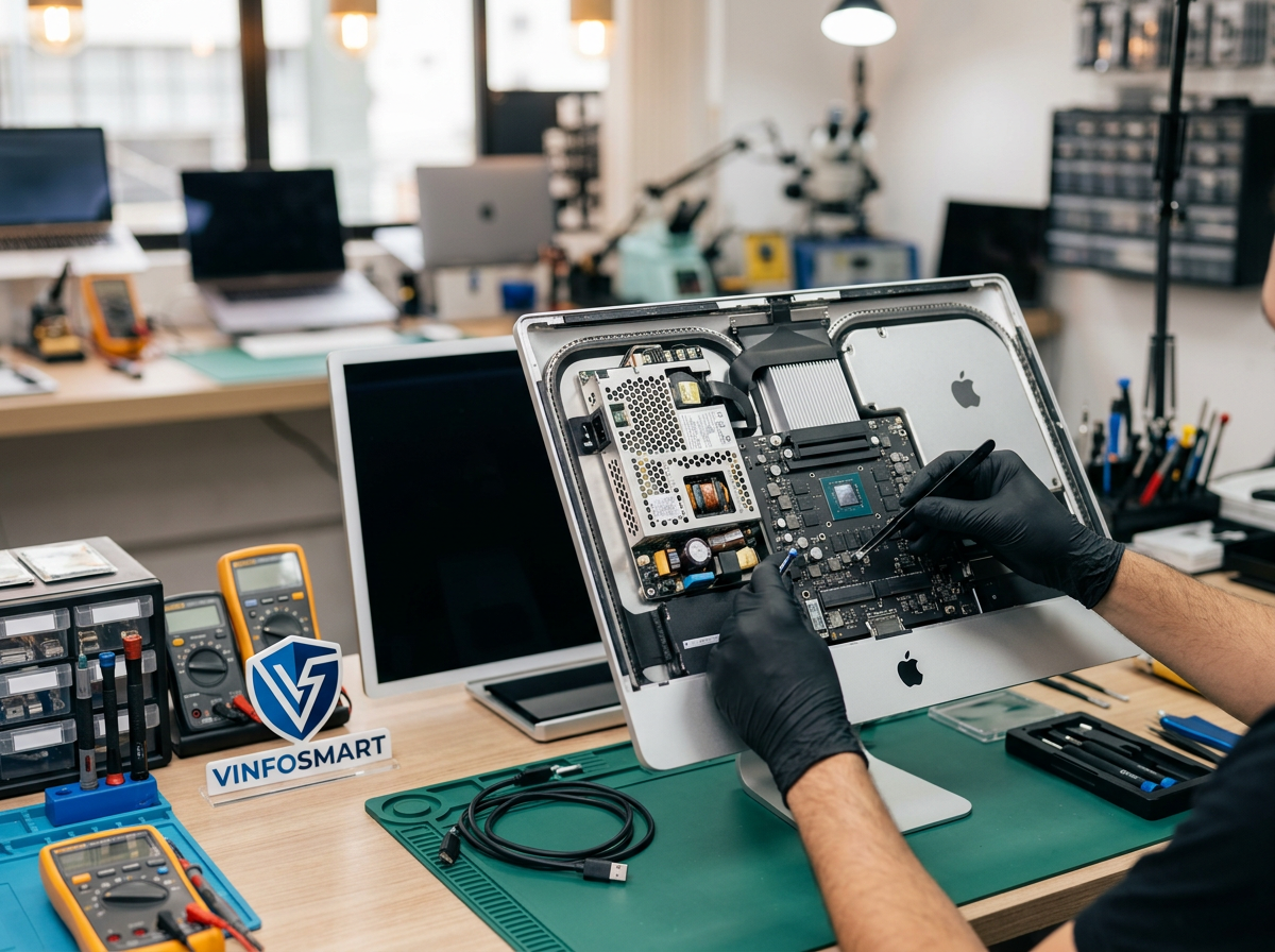 iMac Não Liga Pós Queda de Luz? Reparo Fonte Expert Niterói!