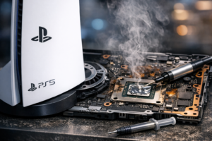 PS5 Slim Superaquecendo? Reparo com Metal Líquido em Niterói